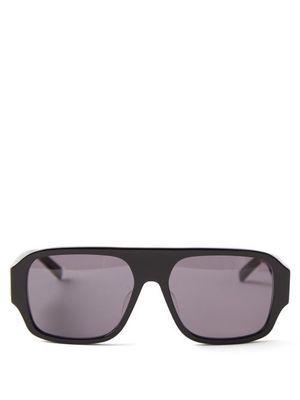 Givenchy - Flat-top Acetate Sunglasses - Mens - Black