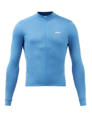 2xu - Aero Fleece-back Cycling Jersey - Mens - Blue