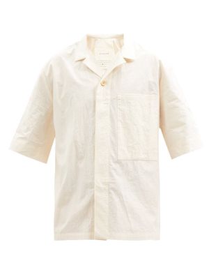 Toogood - The Landscaper Cotton-poplin Short-sleeved Shirt - Mens - Cream