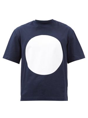 5 Moncler Craig Green - Emergency-print Cotton-jersey T-shirt - Mens - Navy