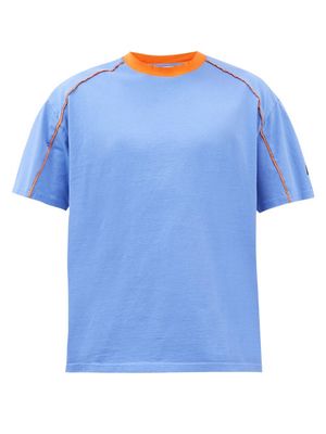 7 Days Active - Cal Cotton-jersey T-shirt - Mens - Blue