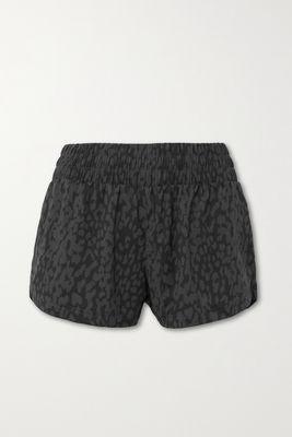 Varley - Kallin Leopard-print Shell Shorts - Gray