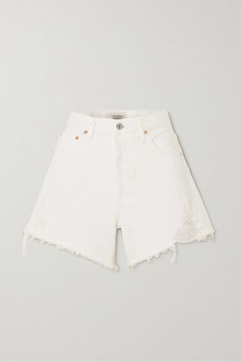 Citizens of Humanity - Annabelle Distressed Organic Denim Shorts - White