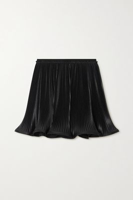 Givenchy - Ruffled Plissé-satin Mini Skirt - Black