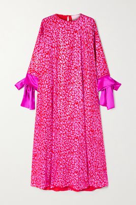 Halpern - Metallic Satin-jacquard Dress - Pink