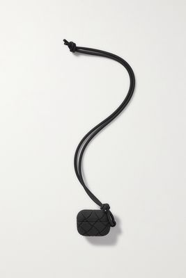 Bottega Veneta - Intrecciato Rubber Airpods Pro Case With Lanyard - Black