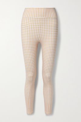 The Upside - Dance Houndstooth Stretch Leggings - Neutrals