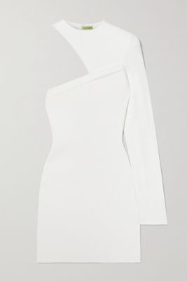 GAUGE81 - Tinino One-sleeve Ribbed-knit Mini Dress - Ivory