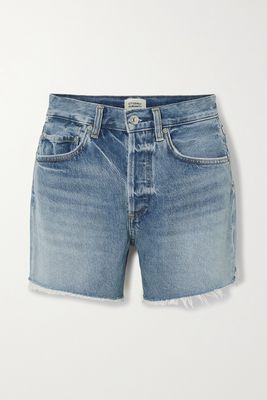 Citizens of Humanity - Annabelle Distressed Organic Denim Shorts - Blue