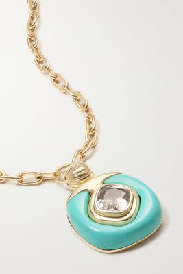 Retrouvaí - 14-karat Gold, Turquoise And Sapphire Necklace - one size