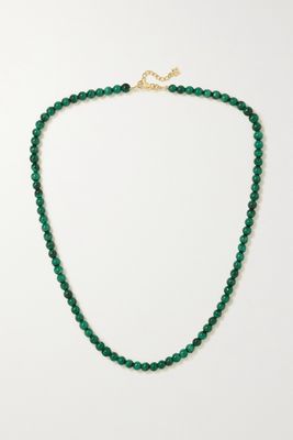 Mateo - 14-karat Gold Malachite Necklace - one size