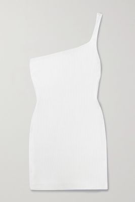 GAUGE81 - Erla One-shoulder Ribbed-knit Mini Dress - White