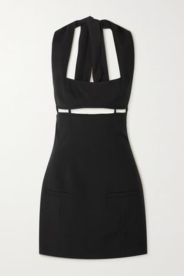 Jacquemus - Limao Cutout Wool Halterneck Mini Dress - Black