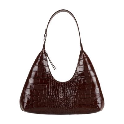 Amber bag in crocodile embossed leather