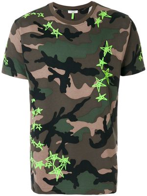 Valentino camouflage star print T-shirt - Green