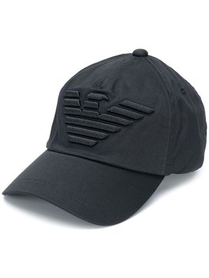 Emporio Armani logo-embroidered cap - Black