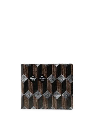 Au Départ patterned logo print wallet - Black