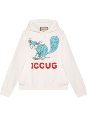 Gucci x Freya Hartas printed hoodie - White