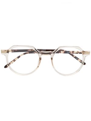 Linda Farrow square-frame clear eyeglasses - Brown