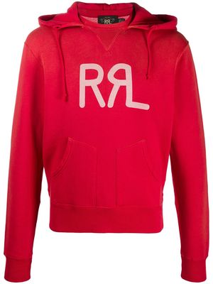 Ralph Lauren RRL logo drawstring hoodie - Red