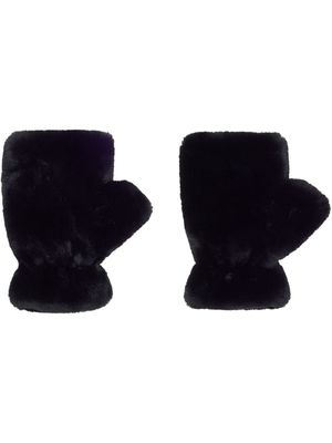 Apparis Ariel faux-fur mittens - Black