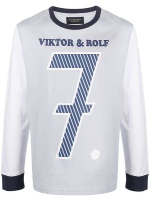 Viktor & Rolf number-print cotton T-shirt - Blue