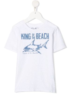 MC2 Saint Barth Kids King of The Beach print T-shirt - White