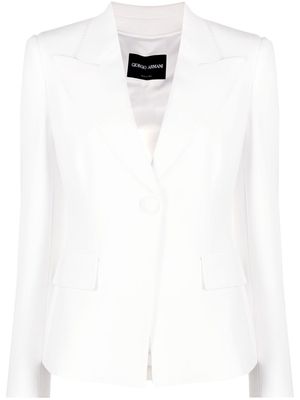 Giorgio Armani single-button tailored blazer - White