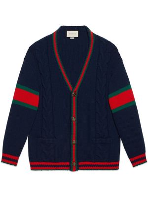 Gucci Cable knit cardigan - Blue