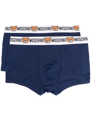 Moschino teddy logo waistband briefs - Blue