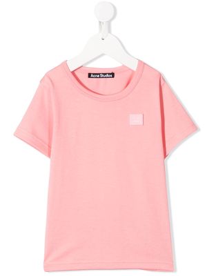 Acne Studios Kids mini Nash Face T-shirt - Pink