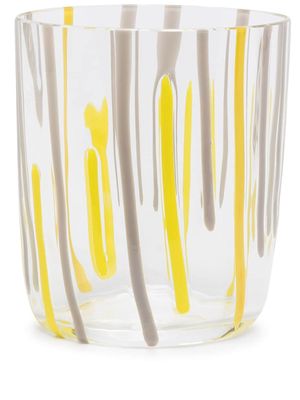 Carlo Moretti stripe detail crystal glass - Yellow
