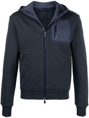 Herno chest-pocket hooded jacket - Blue