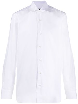 Barba spread collar tailored shirt - White