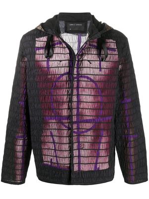 Craig Green zip up ruched detail jacket - Purple