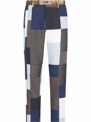 Dolce & Gabbana patchwork straight leg trousers - White