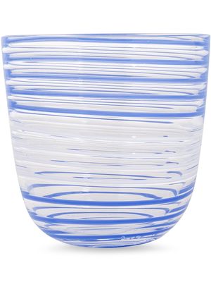 Carlo Moretti striped water glass - Blue