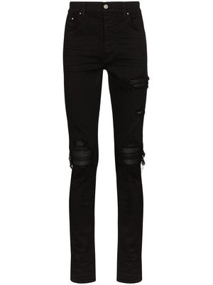 AMIRI MX1 distressed-effect slim-fit jeans - Black