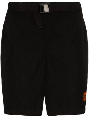 Heron Preston buckled logo shorts - Black