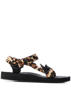 Arizona Love Leopard strap sandals - Black