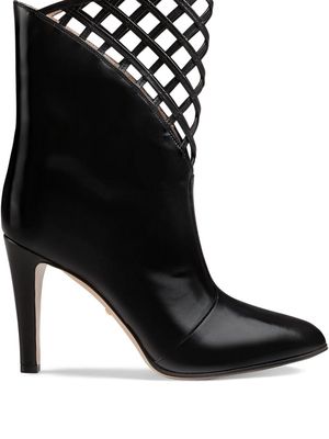 Gucci Cutout leather ankle boot - Black