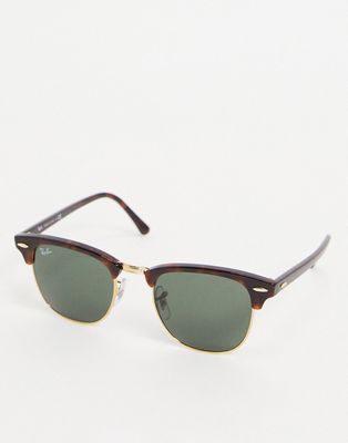Ray-Ban clubmaster sunglasses in brown 0RB3016