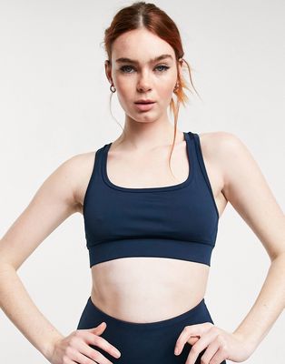South Beach crop top in dress blue-Blues