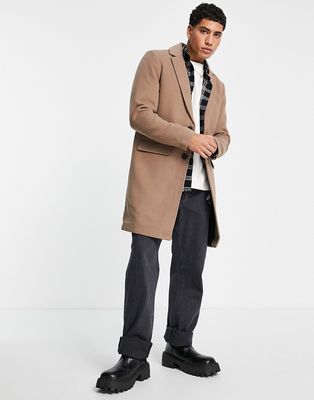 Good For Nothing longline coat in beige-Neutral