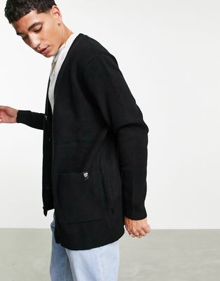 Pull & Bear Knitted Cardigan In Black