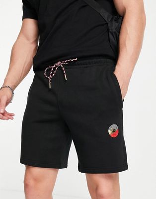 Puma AS logo shorts in black