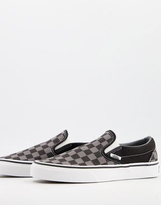 Vans Classic Slip on checkerboard sneakers in black