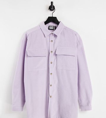 Reclaimed Vintage Inspired corduroy shirt in lilac-Purple