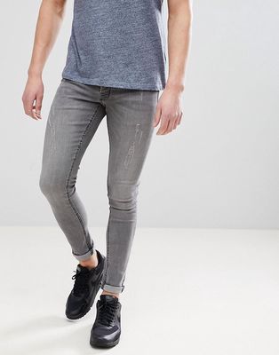 Hoxton Denim Extreme Skinny Jeans in Mid Gray