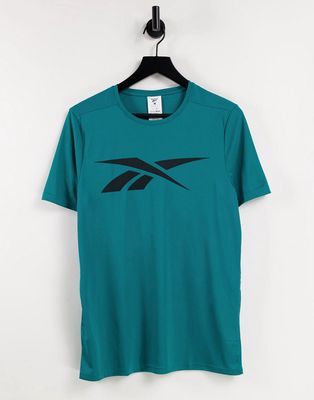 Reebok workout ready graphic t-shirt in seaport teal-Green